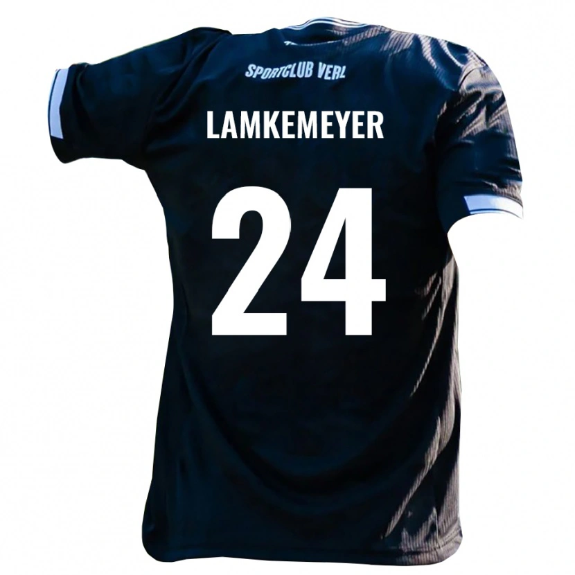 Danxen Hombre Camiseta Moritz Lamkemeyer #24 Negro Blanco 2ª Equipación 2025/26 La Camisa México