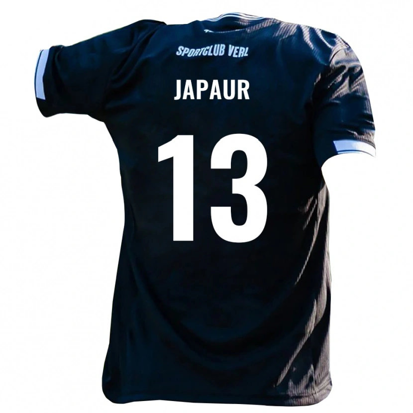 Danxen Hombre Camiseta Alem Japaur #13 Negro Blanco 2ª Equipación 2025/26 La Camisa México