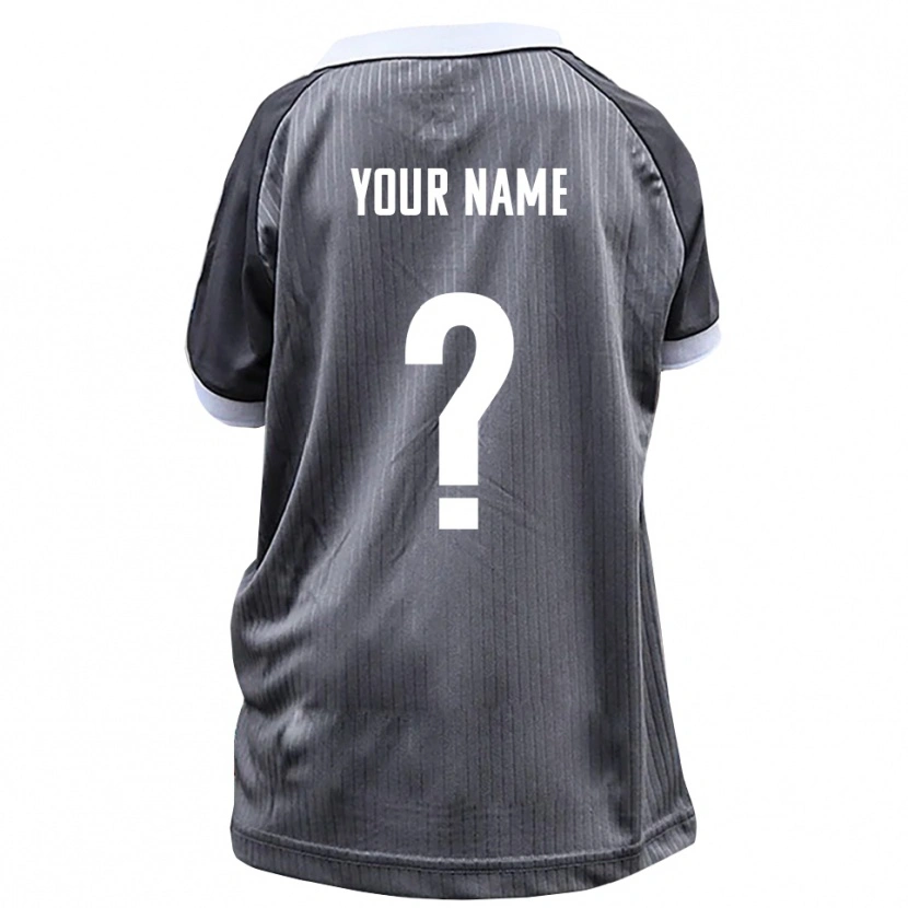 Danxen Hombre Camiseta Su Nombre #0 Gris Blanco 2ª Equipación 2025/26 La Camisa México