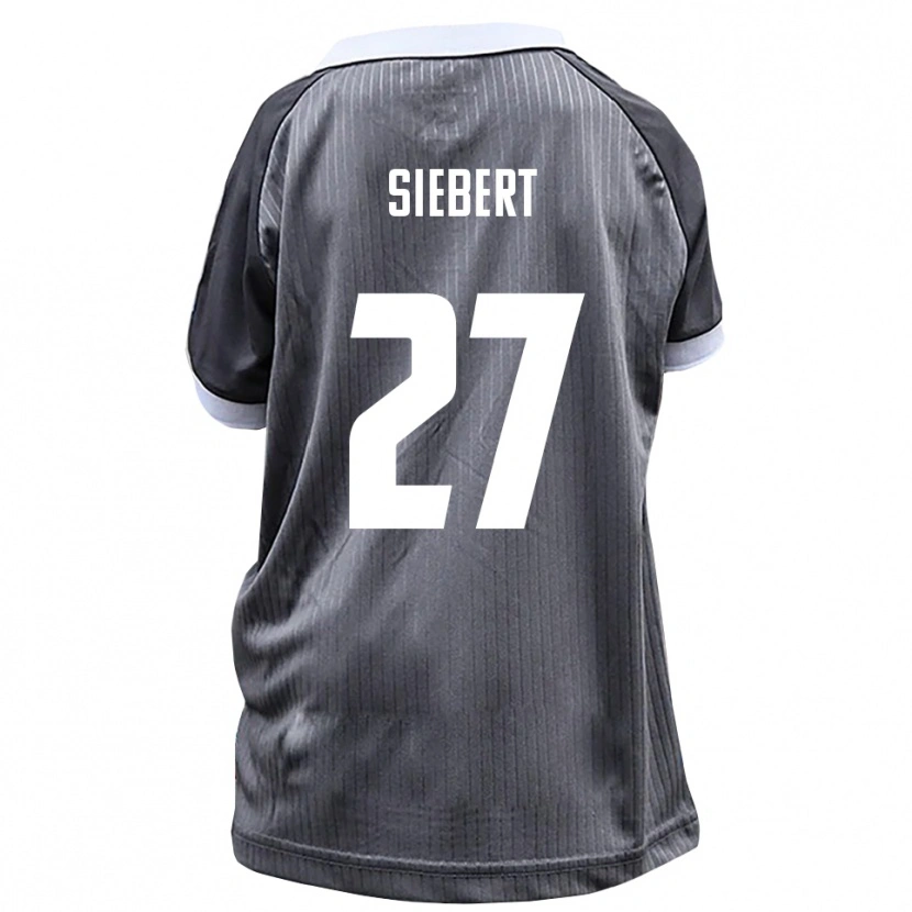 Danxen Hombre Camiseta Marcel Siebert #27 Gris Blanco 2ª Equipación 2025/26 La Camisa México