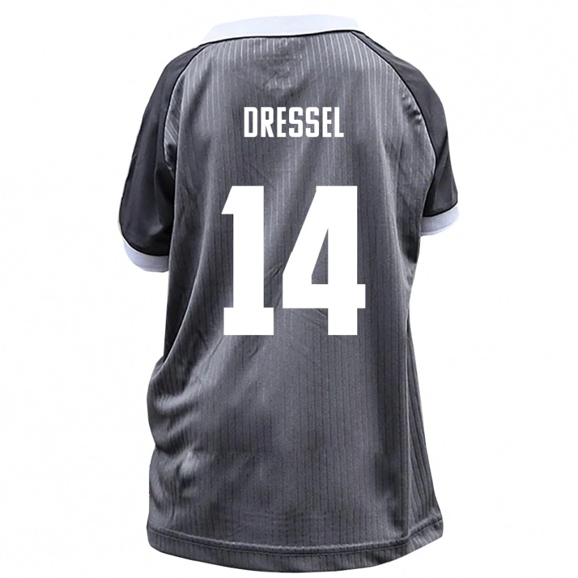 Danxen Hombre Camiseta Dennis Dressel #14 Gris Blanco 2ª Equipación 2025/26 La Camisa México