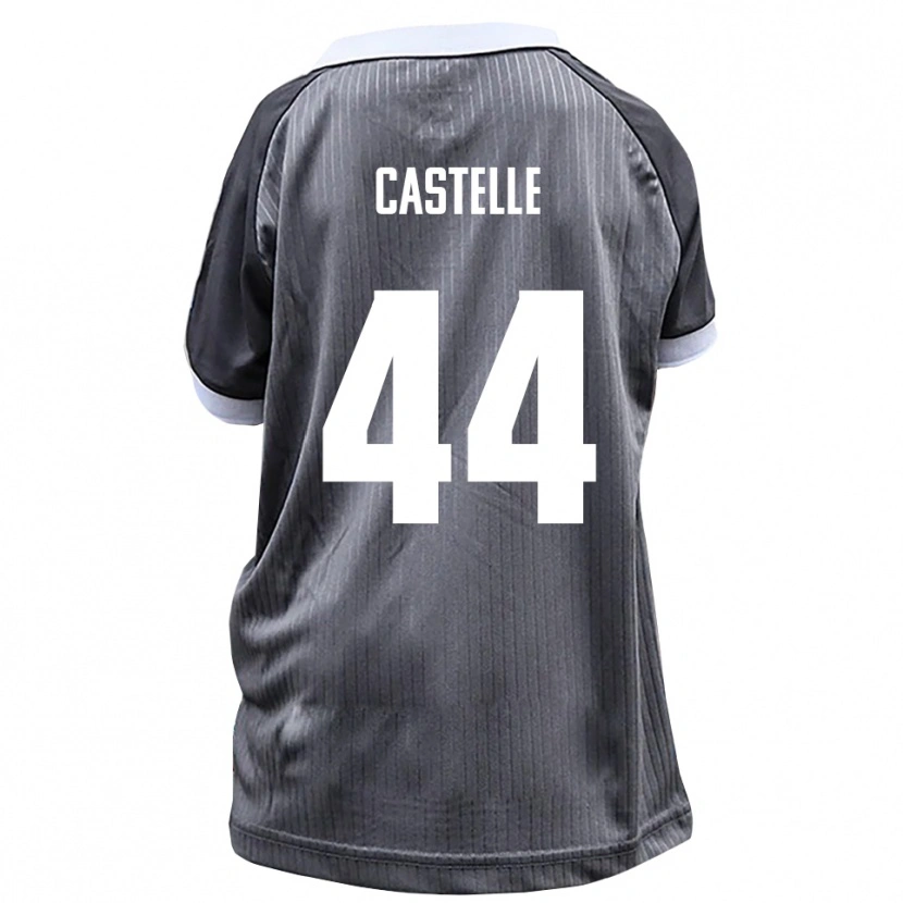 Danxen Hombre Camiseta Niklas Castelle #44 Gris Blanco 2ª Equipación 2025/26 La Camisa México