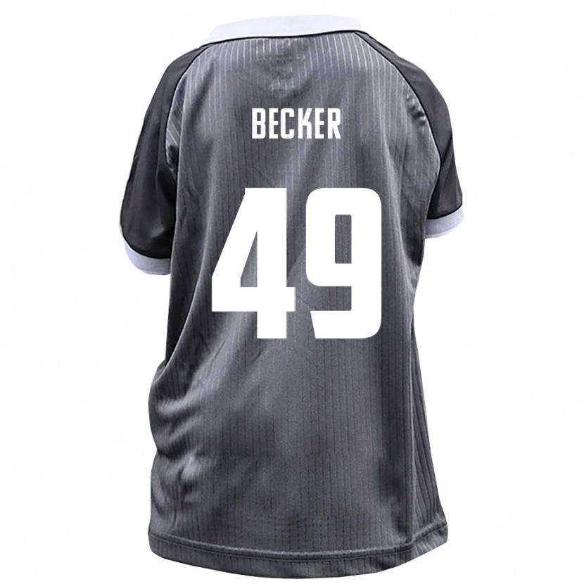 Danxen Hombre Camiseta André Becker #49 Gris Blanco 2ª Equipación 2025/26 La Camisa México
