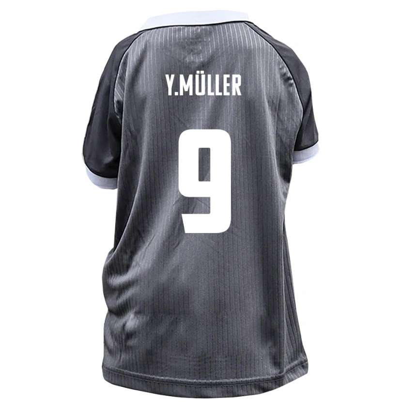 Danxen Hombre Camiseta Yannick Müller #9 Gris Blanco 2ª Equipación 2025/26 La Camisa México
