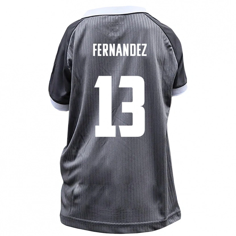 Danxen Hombre Camiseta Luis Fernandez #13 Gris Blanco 2ª Equipación 2025/26 La Camisa México