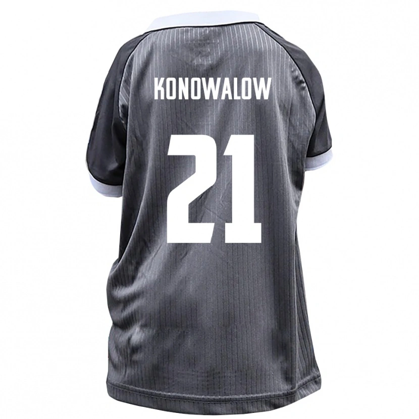 Danxen Hombre Camiseta Stefan Konowalow #21 Gris Blanco 2ª Equipación 2025/26 La Camisa México