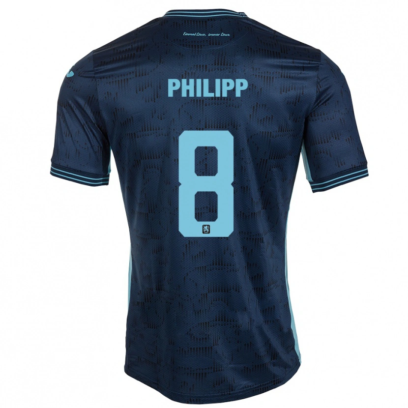 Danxen Hombre Camiseta David Philipp #8 Azul Real 2ª Equipación 2025/26 La Camisa México