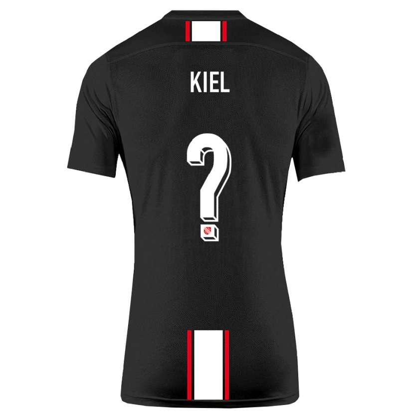 Danxen Hombre Camiseta Niels Kiel #0 Negro Blanco 2ª Equipación 2025/26 La Camisa México