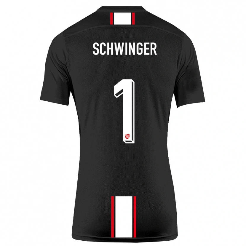 Danxen Hombre Camiseta Holm Schwinger #1 Negro Blanco 2ª Equipación 2025/26 La Camisa México