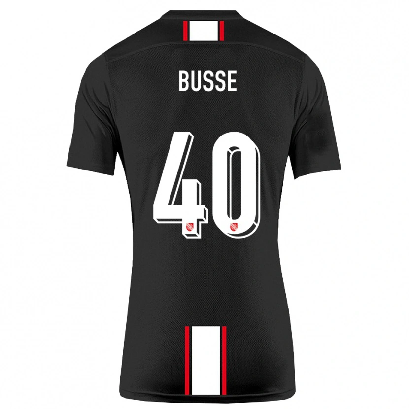 Danxen Hombre Camiseta Jonah Busse #40 Negro Blanco 2ª Equipación 2025/26 La Camisa México