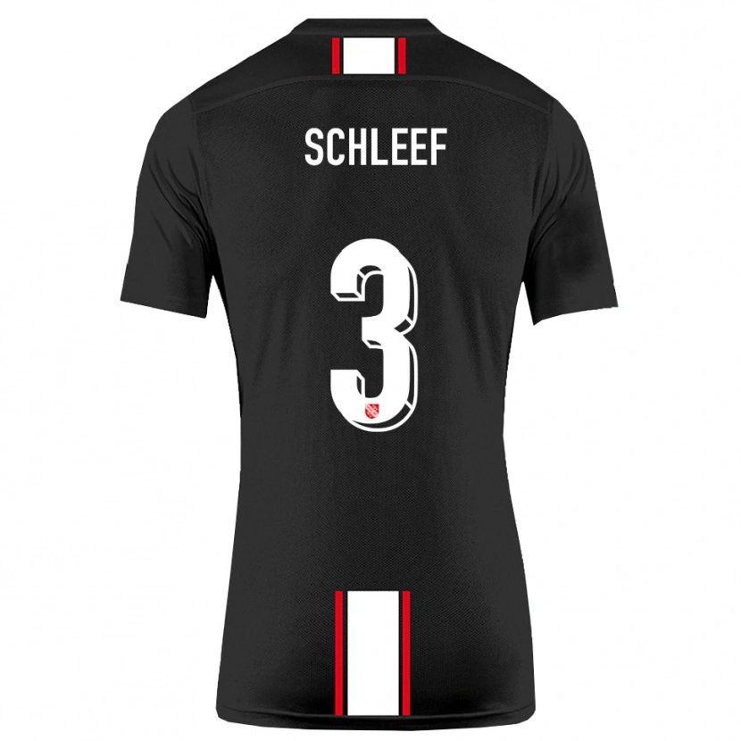 Danxen Hombre Camiseta Marco Schleef #3 Negro Blanco 2ª Equipación 2025/26 La Camisa México
