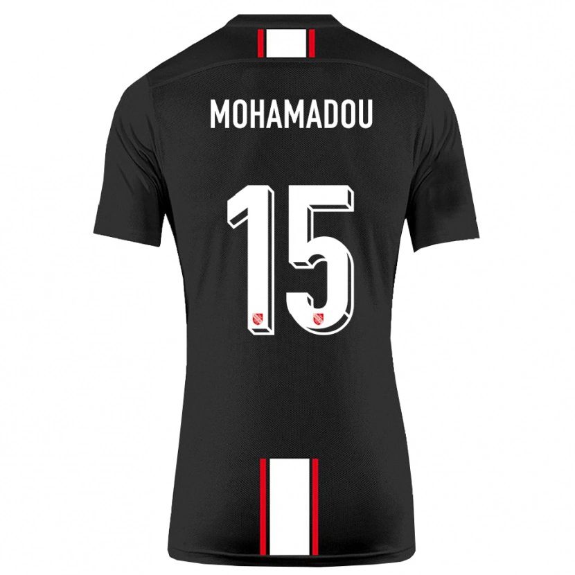 Danxen Hombre Camiseta Akram-Dine Mohamadou #15 Negro Blanco 2ª Equipación 2025/26 La Camisa México