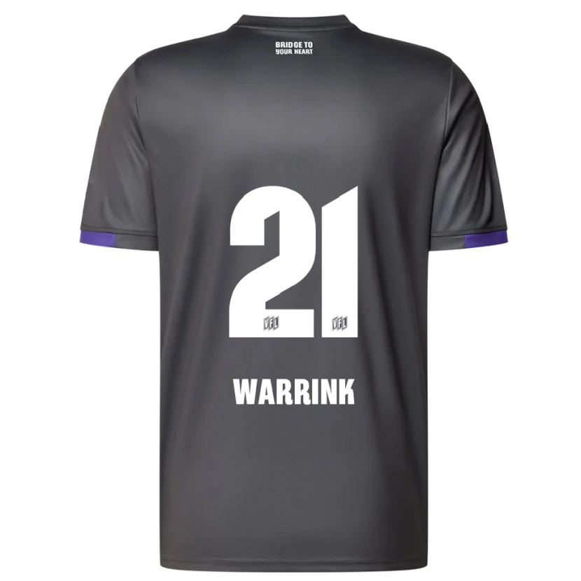 Danxen Hombre Camiseta Marko Warrink #21 Gris Púrpura 2ª Equipación 2025/26 La Camisa México