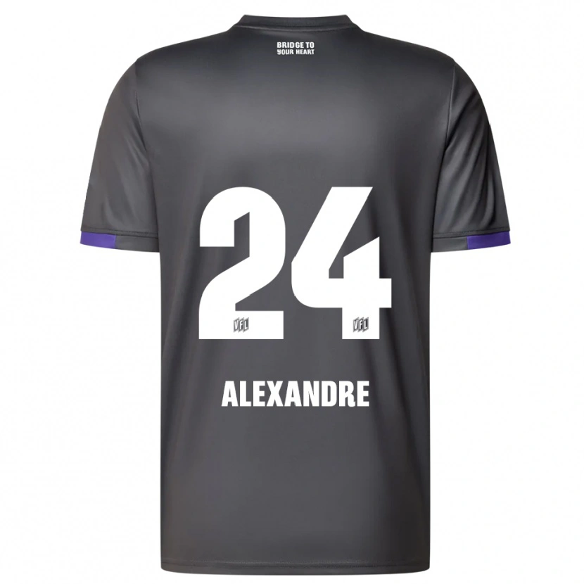 Danxen Hombre Camiseta Tyron Alexandre #24 Gris Púrpura 2ª Equipación 2025/26 La Camisa México