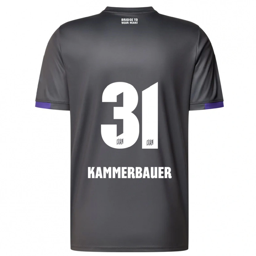Danxen Hombre Camiseta Patrick Kammerbauer #31 Gris Púrpura 2ª Equipación 2025/26 La Camisa México