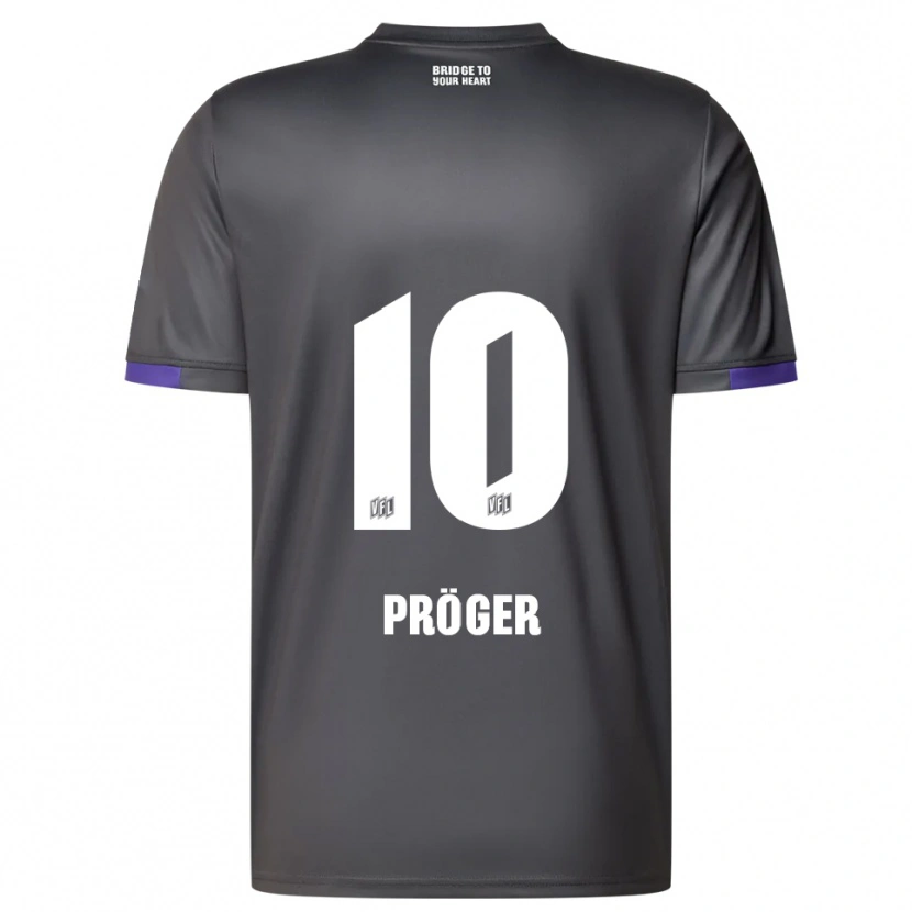 Danxen Hombre Camiseta Kai Pröger #10 Gris Púrpura 2ª Equipación 2025/26 La Camisa México