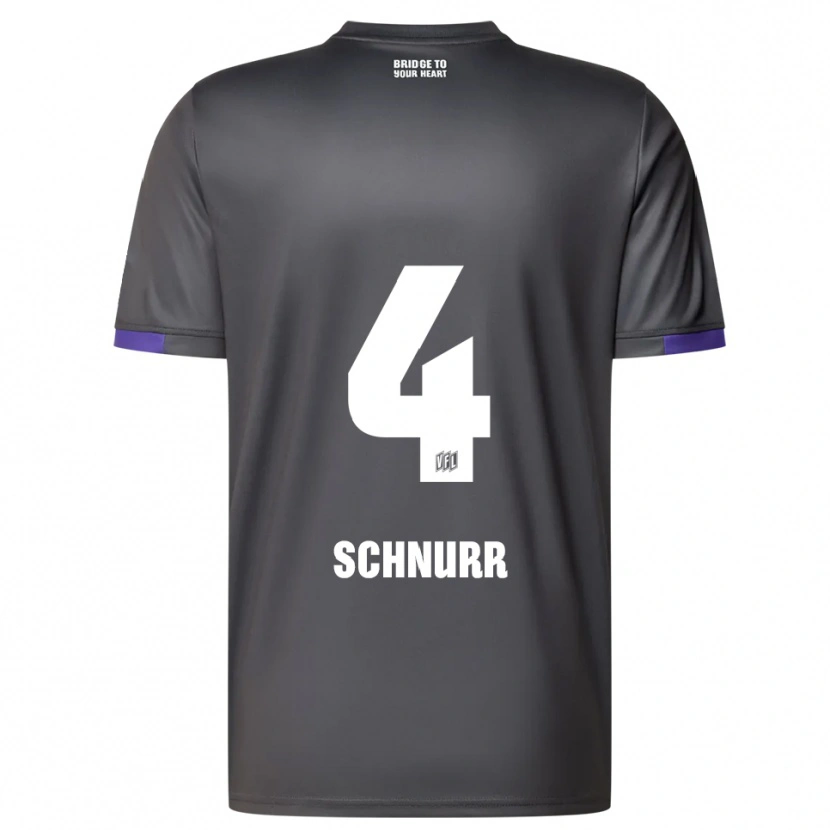 Danxen Hombre Camiseta Maxim Schnurr #4 Gris Púrpura 2ª Equipación 2025/26 La Camisa México