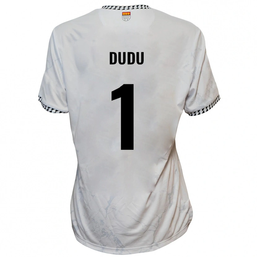 Danxen Hombre Camiseta Dudu #1 Blanco Negro 2ª Equipación 2025/26 La Camisa México