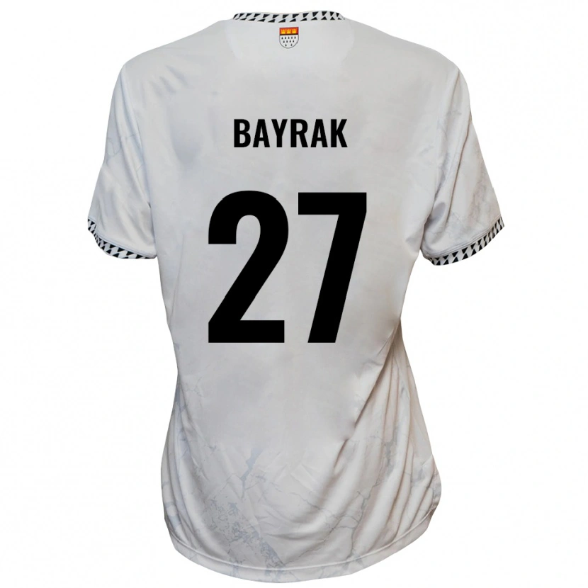 Danxen Hombre Camiseta Boran Bayrak #27 Blanco Negro 2ª Equipación 2025/26 La Camisa México