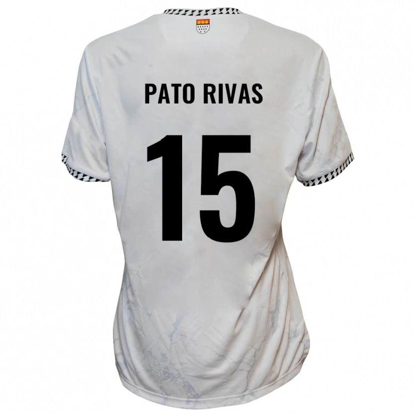 Danxen Hombre Camiseta Enrique Pato Rivas #15 Blanco Negro 2ª Equipación 2025/26 La Camisa México