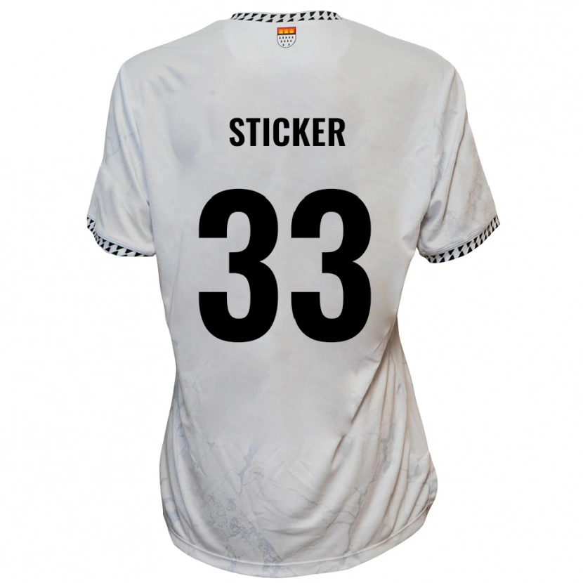 Danxen Hombre Camiseta Jonah Sticker #33 Blanco Negro 2ª Equipación 2025/26 La Camisa México