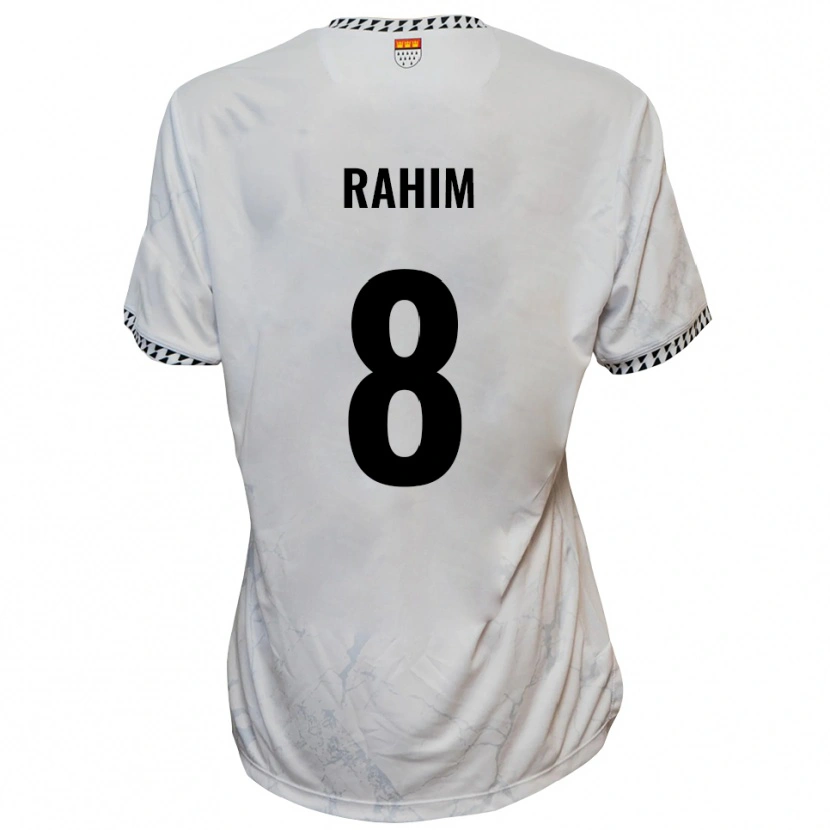 Danxen Hombre Camiseta Pawel Rahim #8 Blanco Negro 2ª Equipación 2025/26 La Camisa México