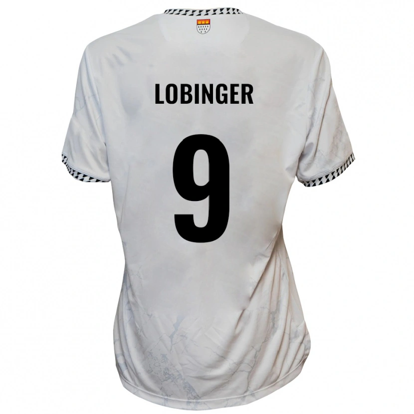 Danxen Hombre Camiseta Lex-Tyger Lobinger #9 Blanco Negro 2ª Equipación 2025/26 La Camisa México