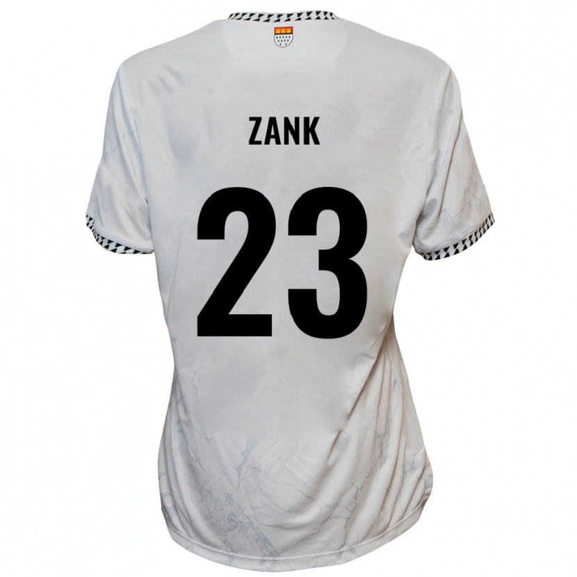 Danxen Hombre Camiseta Benjamin Zank #23 Blanco Negro 2ª Equipación 2025/26 La Camisa México
