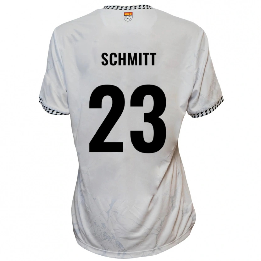 Danxen Hombre Camiseta Bruno Schmitt #23 Blanco Negro 2ª Equipación 2025/26 La Camisa México