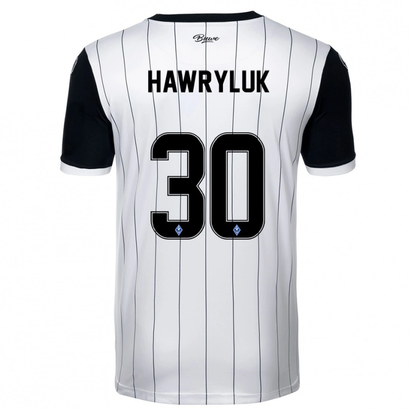 Danxen Hombre Camiseta Lucien Hawryluk #30 Blanco Negro 2ª Equipación 2025/26 La Camisa México