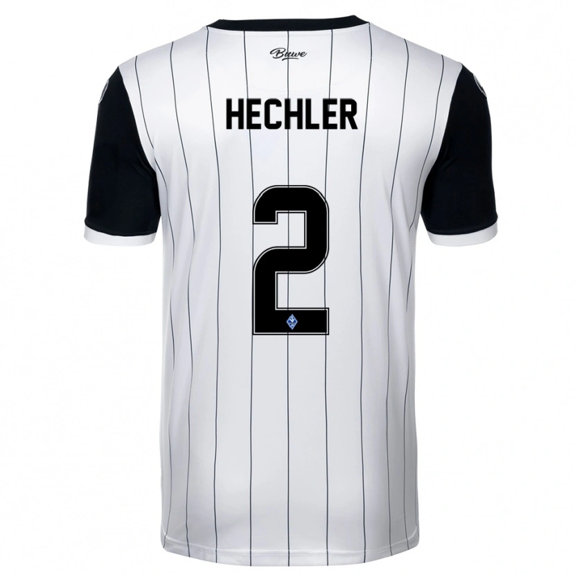 Danxen Hombre Camiseta Silas Hechler #2 Blanco Negro 2ª Equipación 2025/26 La Camisa México