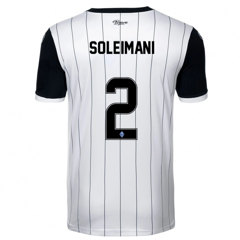 Danxen Hombre Camiseta Amir Soleimani #2 Blanco Negro 2ª Equipación 2025/26 La Camisa México