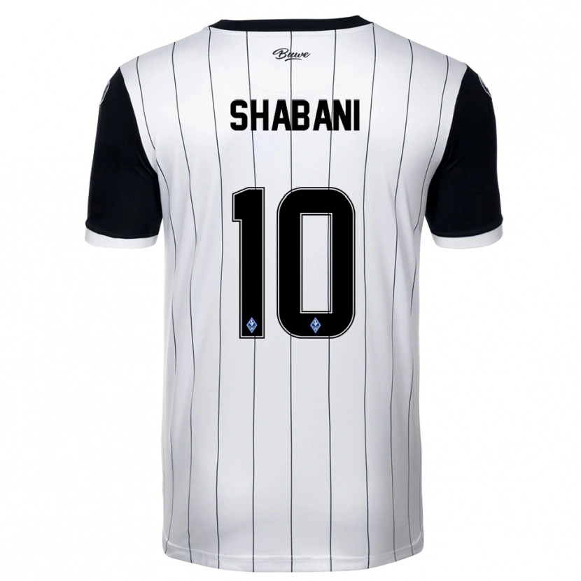 Danxen Hombre Camiseta David Shabani #10 Blanco Negro 2ª Equipación 2025/26 La Camisa México