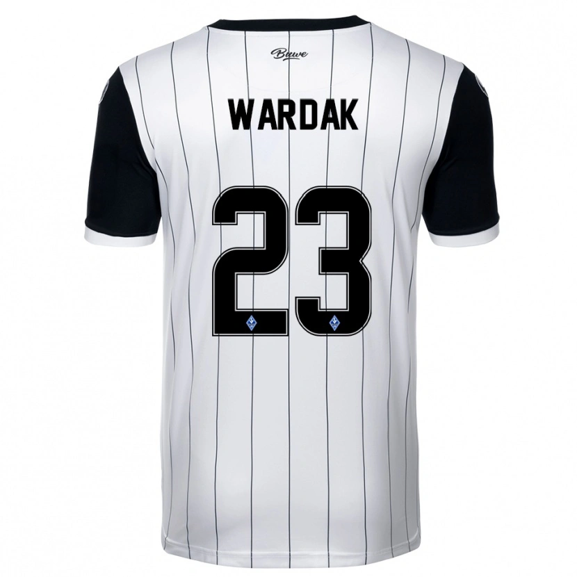 Danxen Hombre Camiseta Yusuf Wardak #23 Blanco Negro 2ª Equipación 2025/26 La Camisa México