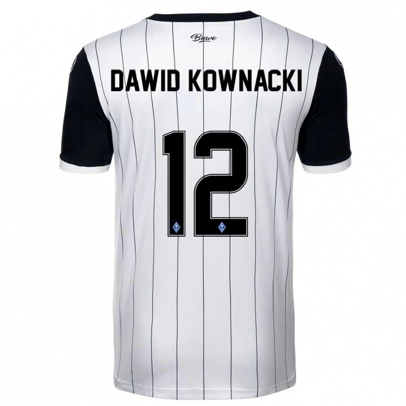 Danxen Hombre Camiseta Jakub Dawid Kownacki #12 Blanco Negro 2ª Equipación 2025/26 La Camisa México
