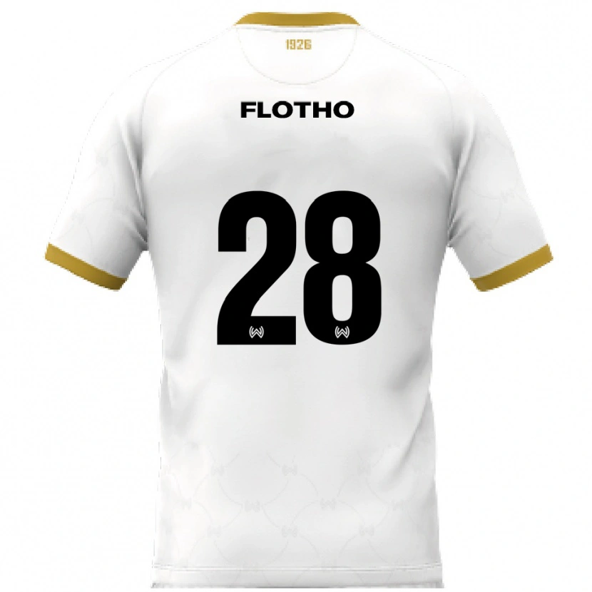 Danxen Hombre Camiseta Moritz Flotho #28 Blanco Dorado 2ª Equipación 2025/26 La Camisa México