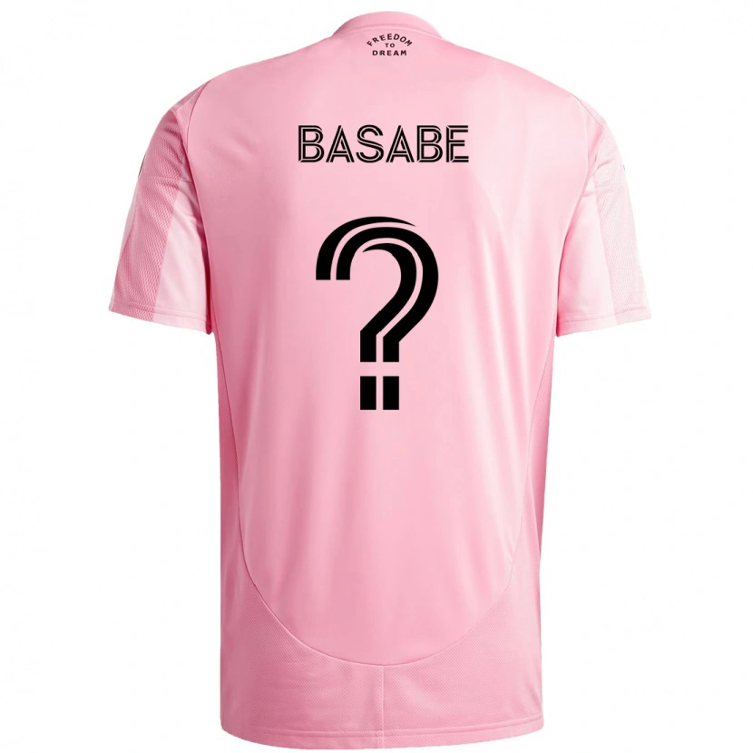 Danxen Niño Camiseta Samuel Basabe #0 Negro Rosa 1ª Equipación 2025/26 La Camisa México