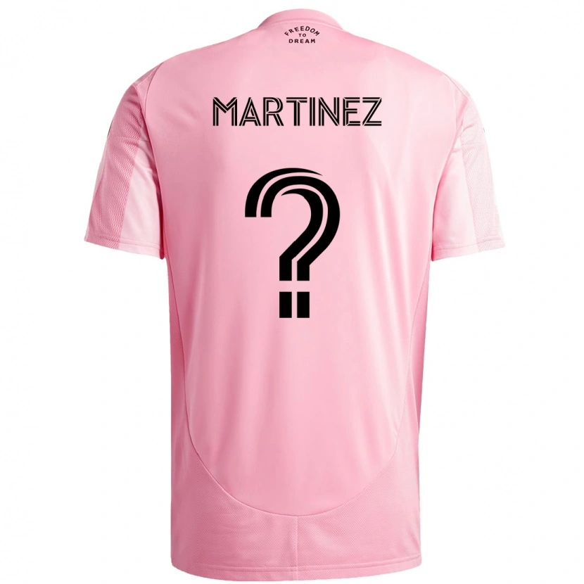 Danxen Niño Camiseta Derrek Martinez #0 Negro Rosa 1ª Equipación 2025/26 La Camisa México