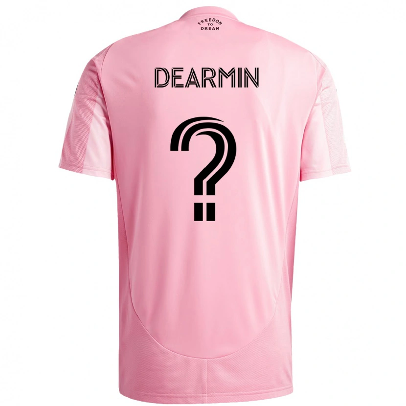 Danxen Niño Camiseta Nash Dearmin #0 Negro Rosa 1ª Equipación 2025/26 La Camisa México