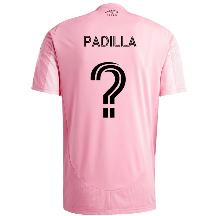 Danxen Niño Camiseta Leandro Padilla #0 Negro Rosa 1ª Equipación 2025/26 La Camisa México