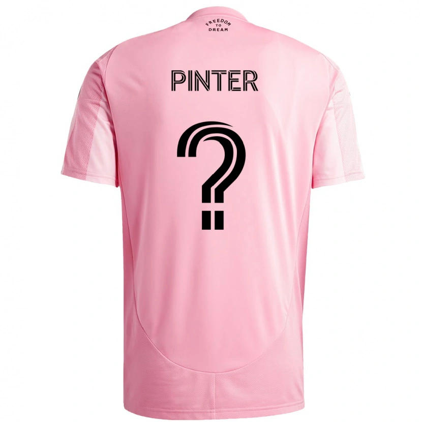 Danxen Niño Camiseta Dániel Pintér #0 Negro Rosa 1ª Equipación 2025/26 La Camisa México