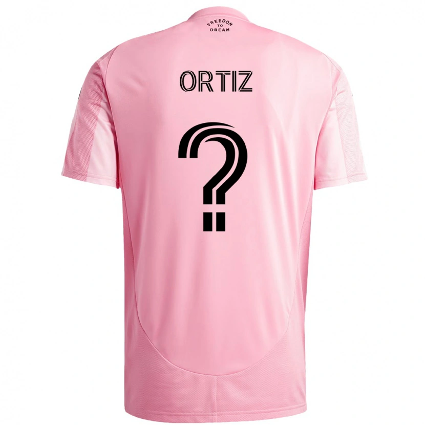 Danxen Niño Camiseta Cristian Ortiz #0 Negro Rosa 1ª Equipación 2025/26 La Camisa México