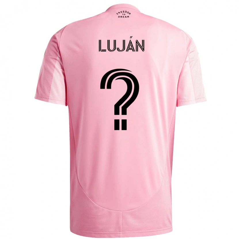 Danxen Niño Camiseta Gonzalo Luján #0 Negro Rosa 1ª Equipación 2025/26 La Camisa México