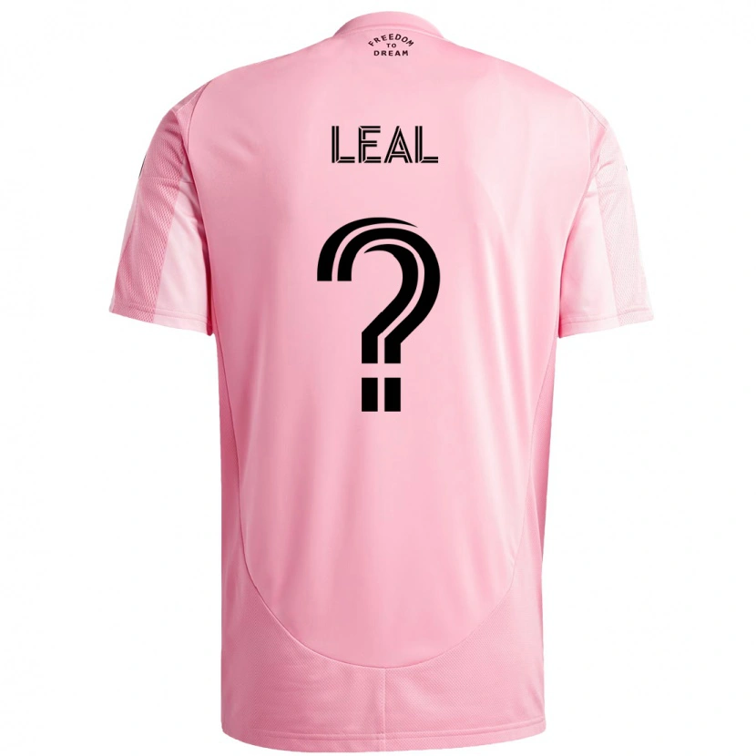 Danxen Niño Camiseta Gabriel Leal #0 Negro Rosa 1ª Equipación 2025/26 La Camisa México