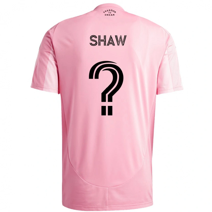 Danxen Niño Camiseta Alexander Shaw #0 Negro Rosa 1ª Equipación 2025/26 La Camisa México