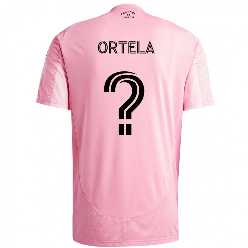 Danxen Niño Camiseta Jerremy Ortela #0 Rosa Negro 1ª Equipación 2025/26 La Camisa México