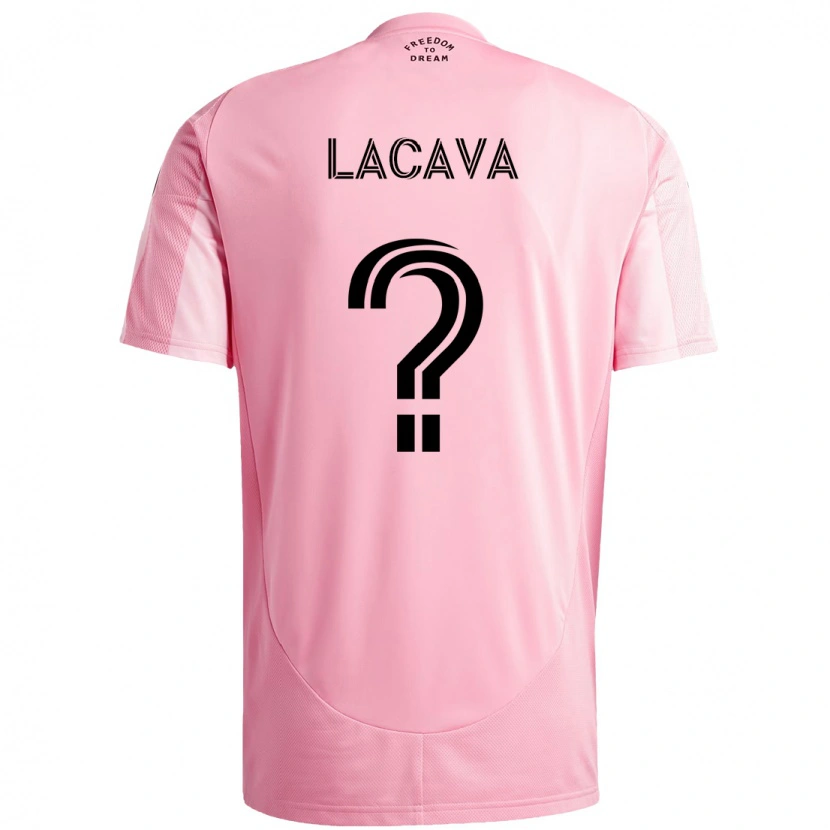 Danxen Niño Camiseta Jake Lacava #0 Negro Rosa 1ª Equipación 2025/26 La Camisa México