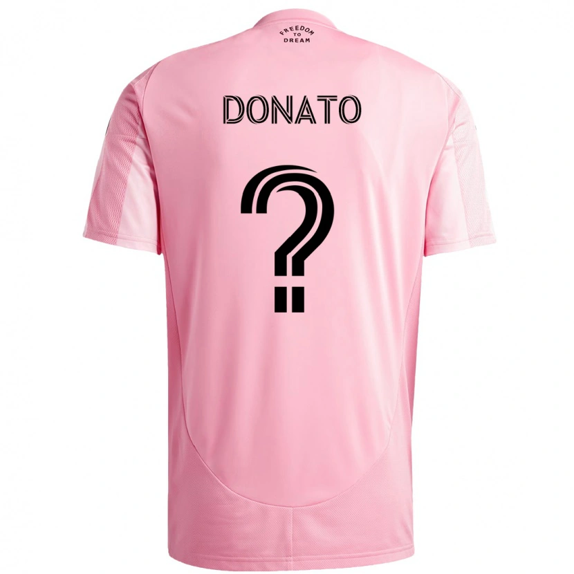 Danxen Niño Camiseta Benjamin Donato #0 Negro Rosa 1ª Equipación 2025/26 La Camisa México