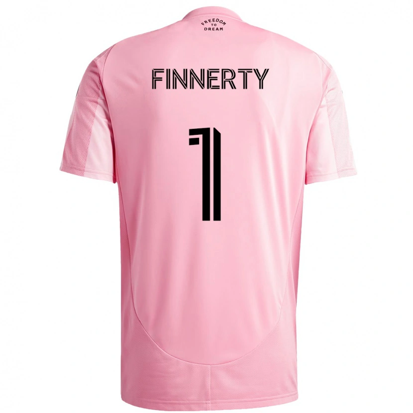Danxen Niño Camiseta Owen Finnerty #1 Negro Rosa 1ª Equipación 2025/26 La Camisa México