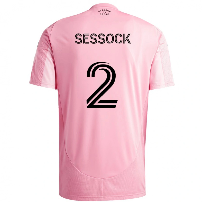 Danxen Niño Camiseta Nykolas Sessock #2 Negro Rosa 1ª Equipación 2025/26 La Camisa México
